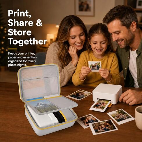 Case Compatible with Liene/Kodak Dock Plus 4x6"Portable Instant Photo Printer, Wi-Fi Picture Printer Hard Carrying Storage Holder Bag for iPhone, Android, Smartphone (Box Only) in Saudi Arabia