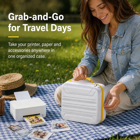 Case Compatible with Liene/Kodak Dock Plus 4x6"Portable Instant Photo Printer, Wi-Fi Picture Printer Hard Carrying Storage Holder Bag for iPhone, Android, Smartphone (Box Only) in Saudi Arabia