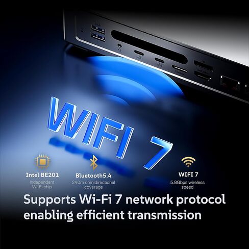 FS5206D AI NAS Mini PC, Intel Core Ultra 7 255H (16C/16T, up to 5.1GHz), 6×M.2 NVMe, Dual 10GbE, WiFi 7, Barebone Version, OCuLink, USB4, 8K DP2.0, All-Flash Private Cloud Storage Server in Kuwait