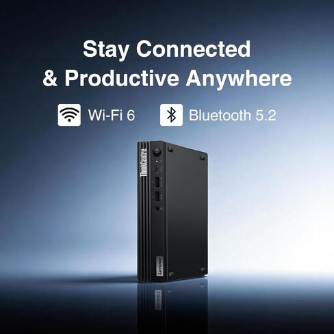 حزمة أجهزة كمبيوتر سطح المكتب Lenovo ThinkCentre M75q Business Mini، شاشة Think Vision 24 بوصة FHD IPS (1920x1080) (Ryzen 7 Pro 8700GE حتى 5.1 جيجا هرتز، 16 جيجا DDR5، 512 جيجا SSD، لوحة مفاتيح، ماوس، Wi-Fi 6، Win11 Pro) in Kuwait