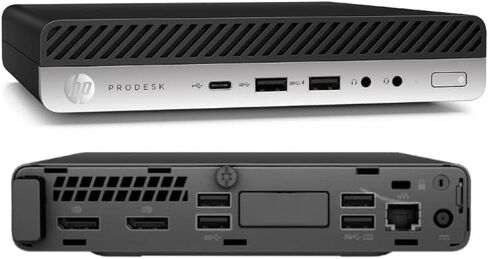 كمبيوتر مكتبي صغير HP ProDesk 600 G5، Intel Core i7-9700T، ذاكرة وصول عشوائي 8 جيجابايت، 256 جيجابايت SSD، ماوس، لوحة مفاتيح، واي فاي، BT، Windows 11 Pro (متجدد) in Kuwait