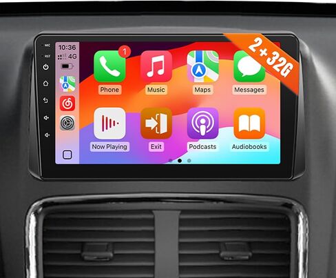 راديو سيارة Leadfan لسيارة Dodge Grand Caravan 2011-2020 Chrysler Town & Country 2011-2016 Grand Voyager 2011-2015 مع Carplay Android Auto، شاشة 9 بوصات بلوتوث/FM/GPS/SWC، 2G+32G، كاميرا احتياطية in Kuwait