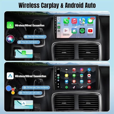 راديو سيارة Leadfan لسيارة Dodge Grand Caravan 2011-2020 Chrysler Town & Country 2011-2016 Grand Voyager 2011-2015 مع Carplay Android Auto، شاشة 9 بوصات بلوتوث/FM/GPS/SWC، 2G+32G، كاميرا احتياطية in Kuwait