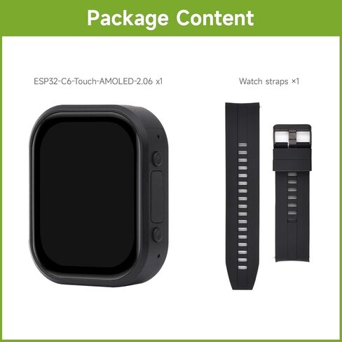 لوحة تطوير شاشة تعمل باللمس AMOLED مقاس 2.06 بوصة من Waveshare، شريحة ESP32-C6، دقة 410 × 502، تدعم W-F 6، BLE 5، Zig-bee، IEEE 802.15.4 in Kuwait