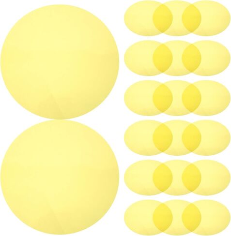 Holibanna 20pcs Gel Light Filter Diffuser - Round Color Correction Sheets for Atmosphere Lamp - 2.8 Inch Self-Adhesive Yellow Tint Film for Light Party and Studio Use in Kuwait