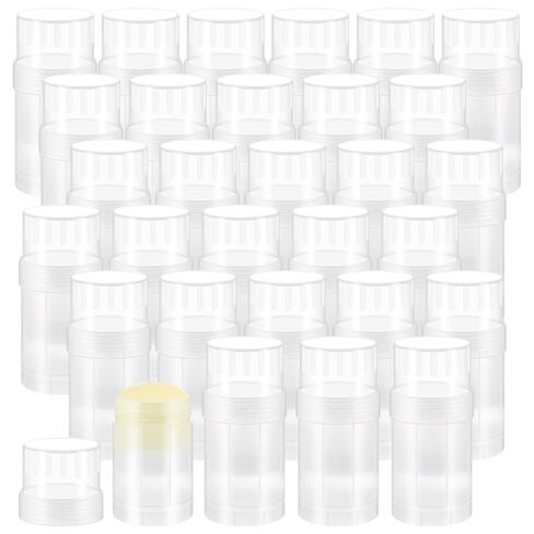 30 pcs 60ml/2oz حاويات مزيل العرق الفارغة تويست تويست زجاجة زجاجة قابلة لإعادة ملء أنبوب مزيل العرق البلاستيك لأحمر الشفاه محلية الصنع الشمس واقي من المستحضر (أسود) in Saudi Arabia