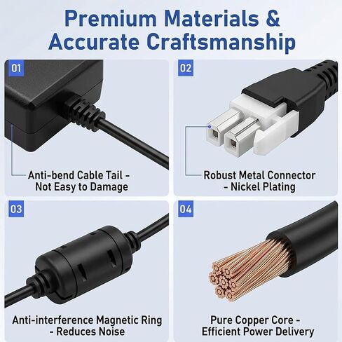 29V Adjustable Desk Power Cord Compatible with Claiks P1.01.001 P101001 40" 48" 55" 63" Height Adjustable Stand Up Desk, Replacement for YH-K290018-C Adapter Charger Cord in Kuwait