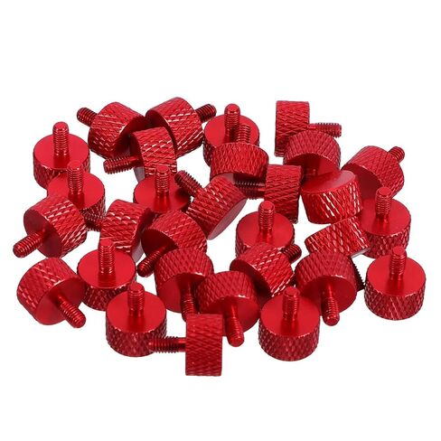 30pcs Knurled Thumb Screws M3x6 Wine Red Computer Case Screws Leveling for Desktop PC and Server Installation in Kuwait