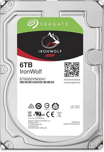 Seagate 6TB IronWolf NAS SATA 6Gb/s NCQ 128MB Cache 3.5 بوصة محرك الأقراص الصلبة الداخلي (ST6000VN0041) (متجدد) in Kuwait
