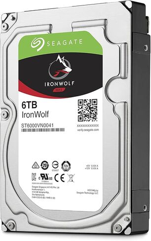 Seagate 6TB IronWolf NAS SATA 6Gb/s NCQ 128MB Cache 3.5 بوصة محرك الأقراص الصلبة الداخلي (ST6000VN0041) (متجدد) in Kuwait