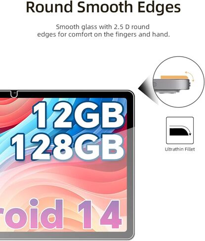 Screen Protector for Odea A12 Android 15 Tablets, 12 Inch Tablet 2025,Tempered Glass Film Anti-Scratch High Touch Sensitivity,2 pack. in Kuwait