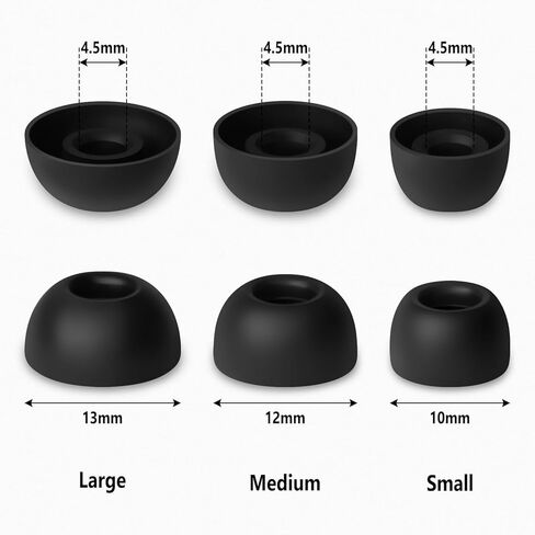 Geiomoo Silicone Ear Tips for Google Pixel Buds 2a, Replacement Eartips Earbuds Earpads (Black,L/M/S) in Kuwait