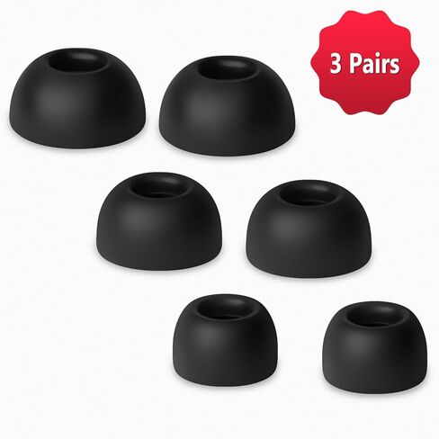 Geiomoo Silicone Ear Tips for Google Pixel Buds 2a, Replacement Eartips Earbuds Earpads (Black,L/M/S) in Kuwait