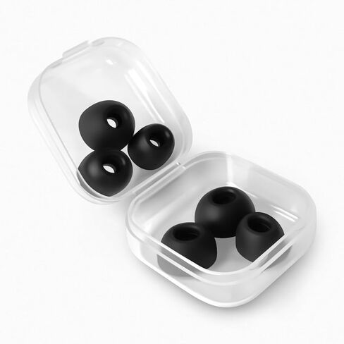 أطراف أذن من السيليكون من Geiomoo لأجهزة Beats Powerbeats Fit 2025 Eartips، وسادات أذن بديلة (أسود، L/M/S) in Kuwait