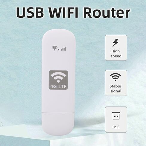 Generic WiFi 6 Mobile Hotspot، راوتر لاسلكي محمول 4G، محور إنترنت عالمي النطاق مع واجهة USB وتوافق النطاق العالمي، مثالي للمنزل والمكتب والسفر والاستخدام الخارجي in Kuwait
