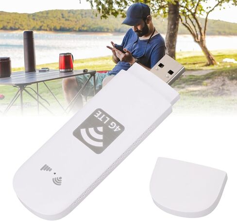 راوتر شبكة 4G، نقطة اتصال متنقلة WiFi 6، راوتر لاسلكي محمول 4G LTE مع واجهة USB وفتحة بطاقة SIM، مثالي للسفر في جميع أنحاء العالم، والخارج، والمكتب والمنزل، حتى 10 أجهزة in Kuwait