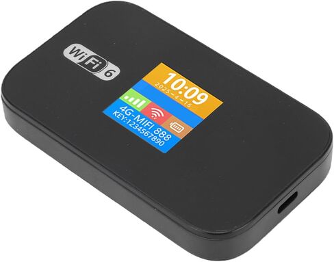 GOWENIC 4G LTE WiFi 6 Mobile Hotspot, Portable Router with 3000mAh Battery for Travel, Supports 32 Devices, Dual Band 2.4G 5.8G, Data Roaming in Kuwait