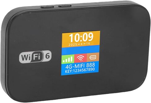 GOWENIC 4G LTE WiFi 6 Mobile Hotspot, Portable Router with 3000mAh Battery for Travel, Supports 32 Devices, Dual Band 2.4G 5.8G, Data Roaming in Kuwait