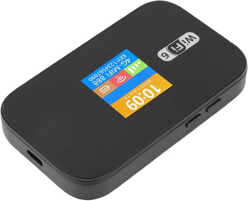 GOWENIC 4G LTE WiFi 6 Mobile Hotspot, Portable Router with 3000mAh Battery for Travel, Supports 32 Devices, Dual Band 2.4G 5.8G, Data Roaming in Kuwait