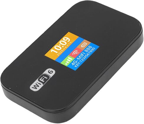GOWENIC 4G LTE WiFi 6 Mobile Hotspot, Portable Router with 3000mAh Battery for Travel, Supports 32 Devices, Dual Band 2.4G 5.8G, Data Roaming in Kuwait