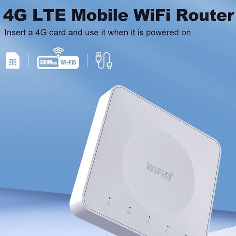 Generic 4G CPE، راوتر بطاقة SIM لاسلكي WiFi 6 نقطة اتصال متنقلة، موجه نقطة اتصال بمنفذ LAN مزدوج، متوافق مع نطاقات B1 B3 B7 B8 B20 B28 B38 B40 B41 in Kuwait