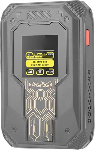 نقطة اتصال واي فاي متنقلة 4G، راوتر محمول مع عرض الوقت، نقطة اتصال بسرعة 300 ميجابت في الثانية مع بطارية 4000 مللي أمبير في الساعة وفتحة بطاقة SIM، توصيل 8 أجهزة، مثالية للسفر والعمل والخارج in Kuwait