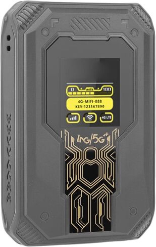 نقطة اتصال واي فاي متنقلة 4G، راوتر محمول مع عرض الوقت، نقطة اتصال بسرعة 300 ميجابت في الثانية مع بطارية 4000 مللي أمبير في الساعة وفتحة بطاقة SIM، توصيل 8 أجهزة، مثالية للسفر والعمل والخارج in Kuwait