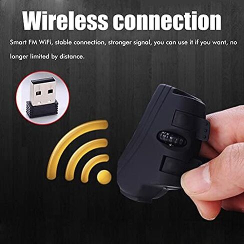 no Wire Finger Ring Mouse, Rechargeable Pocket for PC Laptop Tablet, 1000DPI Resolution, 15-Hour Use Time, 10-12m Use Distance, 25g Host (#1) in Kuwait