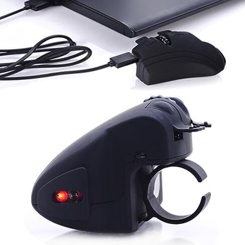 no Wire Finger Ring Mouse, Rechargeable Pocket for PC Laptop Tablet, 1000DPI Resolution, 15-Hour Use Time, 10-12m Use Distance, 25g Host (#1) in Kuwait