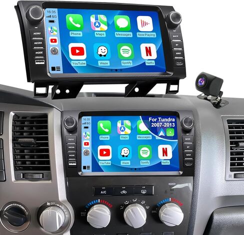 9 Inch Upgrade Car Radio for Toyota Tundra 2007-2013, Toyota Sequoia 2008-2015, Android 13 Touch Screen Head Unit Stereo, Wireless Carplay Android Auto GPS WiFi BT FM Camera, fit JBL & No JBL Vehicles in Kuwait