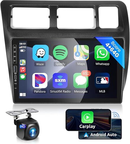 8Core 4G 64G Car Stereo for Toyota Corolla 1991-1997 Radio (Manual A/C) with 9inch 1280*720P HD IPS Touch Screen Wireless CarPlay Android Auto MirrorLink DSP 32EQ GPS WiFi 5.0 Bluetooth Backup Camera in Kuwait