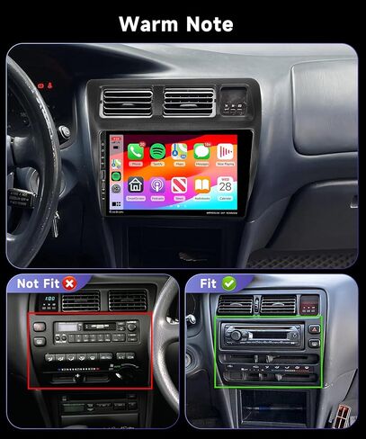 8Core 4G 64G Car Stereo for Toyota Corolla 1991-1997 Radio (Manual A/C) with 9inch 1280*720P HD IPS Touch Screen Wireless CarPlay Android Auto MirrorLink DSP 32EQ GPS WiFi 5.0 Bluetooth Backup Camera in Kuwait