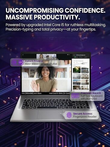 HP 2026 كمبيوتر محمول للأعمال مقاس 17.3 بوصة FHD، Intel 10-Core i5-1334U، ذاكرة الوصول العشوائي 20 جيجا بايت 512 جيجا SSD لتعدد المهام، شاشة 1080 بكسل مضادة للتوهج، لوحة مفاتيح بإضاءة خلفية، بصمة الإصبع، Wi-Fi 6، Win 11 Pro، مع حزمة Redragon، فضي in Kuwait