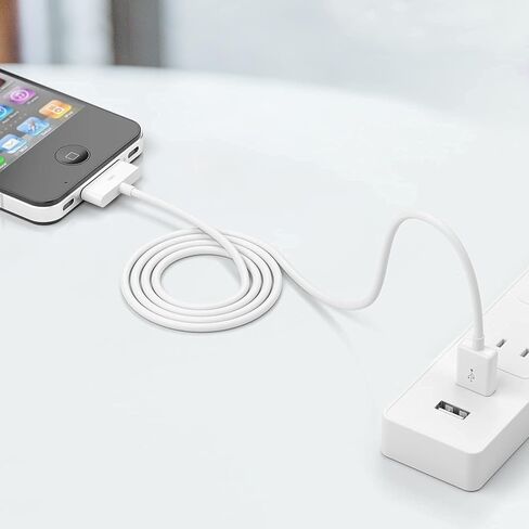 USB to 30-Pin Charging Cable, Apple MFi Certified 30-Pin Sync and Charge Cable Cord Compatible with iPhone 4/4S/3G/3GS, iPad 1/2/3, iPod Classic/Nano/Touch - Charging & Sync Data (3 Feet) in Kuwait