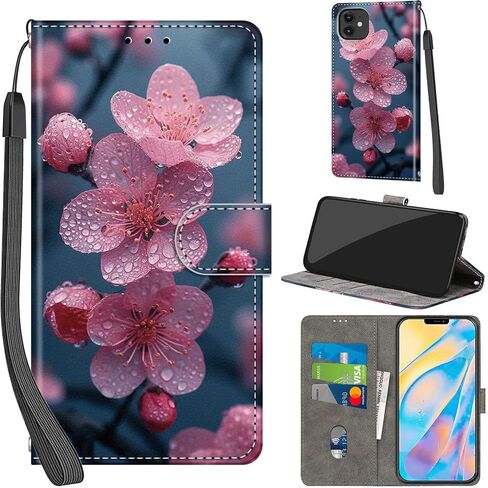 Case Wallet for iPhone 12 / iPhone 12 Pro, with [3 Card Slots], Kickstand Magnetic Closure PU Leather Shockproof Protective Flip Cover 6.1", Aurora in Kuwait