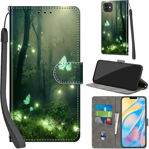 Case Wallet for iPhone 12 / iPhone 12 Pro, with [3 Card Slots], Kickstand Magnetic Closure PU Leather Shockproof Protective Flip Cover 6.1", Aurora in Kuwait