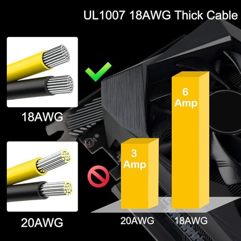 GPU VGA 6 Pin PCIE Splitter إلى 3X 8Pin(6+2) كابل الطاقة 18AWG PCI Express بطاقة فيديو الرسومات، 6Pin أنثى إلى 3X 8Pin ذكر محول تمديد الحبل، كم مضفر، 30 سم، 4 قطع in Kuwait