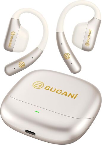 Open Ear Earbuds, Open Ear Headphones, Running Earbuds Wireless, Headphones Bluetooth Wireless 5.4, Noise Cancelling Earbuds 50H Playtime, IPX5 Waterproof Earphones for Workout, Running, Sport (White) in Kuwait