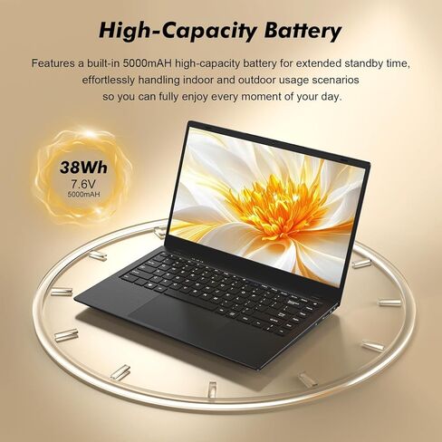 15.6 Inch Laptop Computer, Laptop with Gold 6500Y (Beat N5095, Up to 3.4GHz), 32GB RAM 1TB SSD, 1080P FHD IPS Display, Bluetooth, WiFi, HDMI, Type-C, 38WH Battery, Laptops in Kuwait