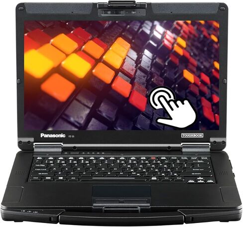Panasonic Toughbook FZ-55 Rugged Laptop, 14.0" FHD Touchscreen Rugged, 8th Core i5-8365, 16GB RAM, 512GB SSD, HDMI, WiFi, Bluetooth, Webcam, Backlit Keyboard, Windows 11 Pro(Renewed) in Kuwait