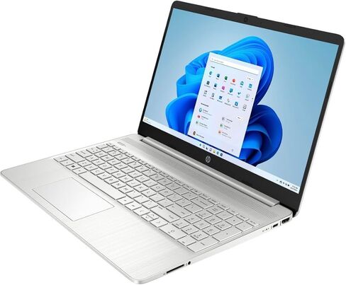 كمبيوتر محمول HP بشاشة لمس 15.6 بوصة عالية الدقة، Intel Core i3-1215U، ذاكرة الوصول العشوائي 8 جيجابايت، 128 جيجابايت SSD، HDMI، بلوتوث، واي فاي، Windows 11 Home في وضع S، فضي طبيعي، 15-dy5113dx (متجدد) in Kuwait