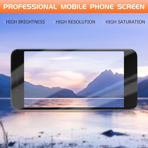 استبدال شاشة iPhone 8 Plus لشاشة iPhone 8 Plus LCD مع زر الصفحة الرئيسية A1864، A1897، A1898 مجموعة التحويل الرقمي التي تعمل باللمس + سماعة الأذن الأمامية طقم إصلاح كامل للكاميرا in Kuwait
