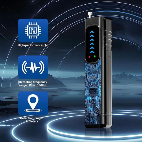 HappyFreeSX Hidden Camera Detectors,Anti-Spying Device,Portable GPS Tracker Detector and Bug Sweeper Device,Wireless Signal and RF Scanner,Hidden Camera Finder for Travel,Hotels,Home,Office,Car in Kuwait