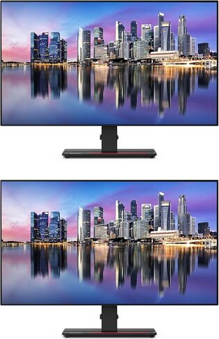 شاشة Lenovo ThinkVision P27h مقاس 27 بوصة 2560 × 1440 LED بإضاءة خلفية رباعية عالية الدقة، حزمة من قطعتين مع HDMI، ومنفذ DisplayPort داخل وخارج، وسلسلة Daisy جاهزة، وقاعدة توصيل، ومنفذ USB-C in Kuwait