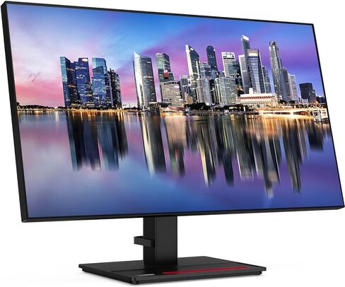 شاشة Lenovo ThinkVision P27h مقاس 27 بوصة 2560 × 1440 LED بإضاءة خلفية رباعية عالية الدقة، حزمة من قطعتين مع HDMI، ومنفذ DisplayPort داخل وخارج، وسلسلة Daisy جاهزة، وقاعدة توصيل، ومنفذ USB-C in Kuwait