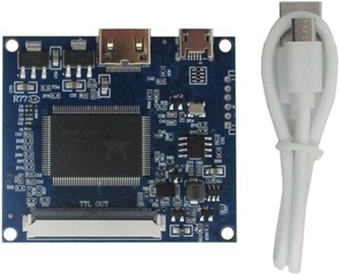 Generic 8 inch 1024 * 768 IPS 4:3 Universal Portable DIY High Brightness LCD Display Screen Mini-HDMI Driver Control Board Monitor, black, 8C01E-852 in Kuwait