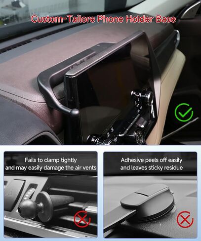 حامل هاتف شاحن سيارة لاسلكي سريع Qi2.2 Max 25W لشاشة 2020-2026 Toyota Highlander/Hybrid 8/12.3 بوصة، حامل هاتف مغناطيسي متوافق مع MagSafe in Kuwait