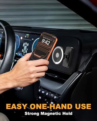 Charchendo Premium Metal Edition Magnetic Phone Mount for Hyundai Ioniq 5 2022-2026 and Ioniq 9, Ultra Slim N56 Magnet Dashboard Holder for MagSafe iPhones, Professional No Slip Interior Accessory in Kuwait