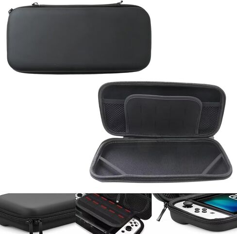 2023 New Clear Protective Shell Hard Case Cover and Black Carrying Bag for Nintendo OLED Switch, 3Pcs 4H Anti-Scratch and Scuff Resistant Screen Protector for Water and Oil Resistance in Kuwait