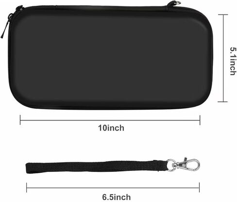 2023 New For Nintendo OLED Switch - 2023 New Clear Protective Shell Hard Case Cover and Black Carrying Bag and Screen Protector to Protects From Accidental Bumps, Scratches in Kuwait